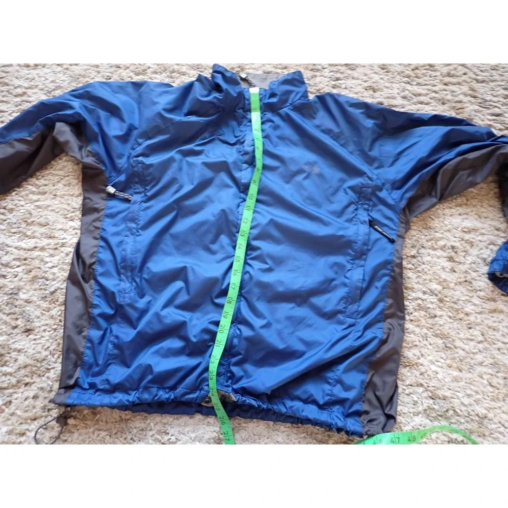 The North Face Windbreaker Jacket Mens XL Blue Excellent Packable Stow Pocket